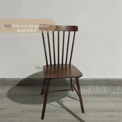 Pack 4 Sillas Windsor Madera Natural / Negra